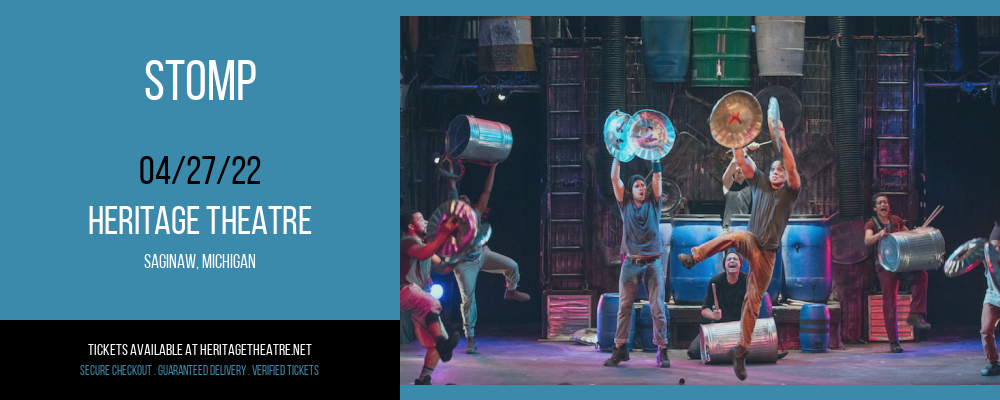 Stomp at Heritage Theatre tickets Stomp at Heritage Theatre