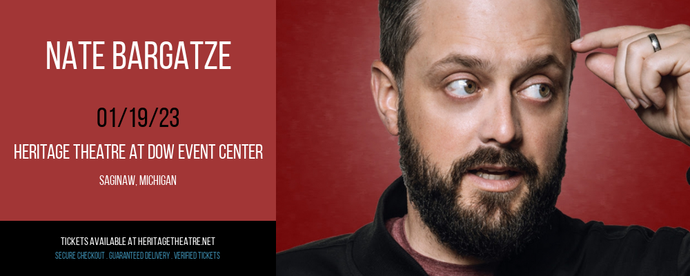 Nate Bargatze at Heritage Theatre tickets Nate Bargatze at Heritage Theatre